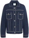Barrie Knitted Shirt Jacket In Blue