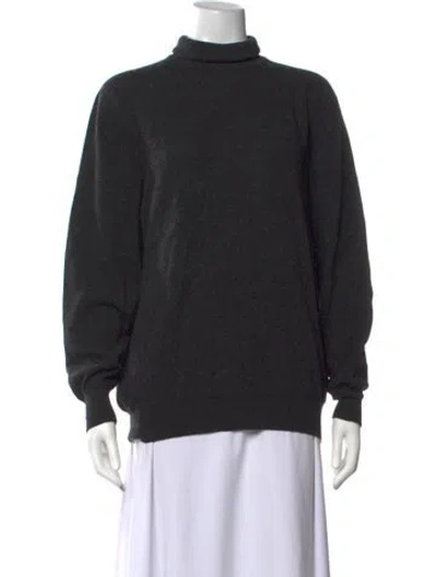 Pre-owned Barrie Lambswool Turtleneck Sweater In Grey
