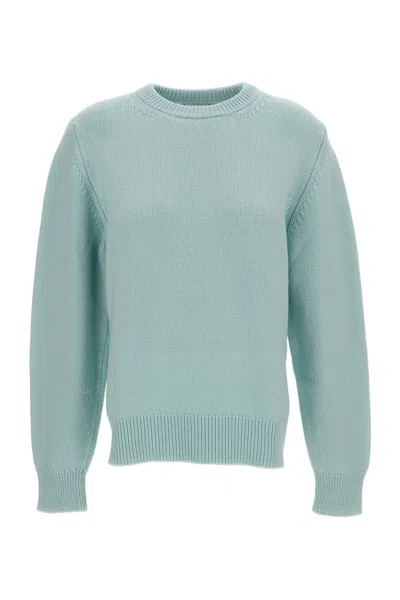 Barrie Light Blue Scottish Flower Jacquard Cashmere Sweater