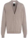 Barrie Logo-appliqué Cashmere Cardigan In Neutrals