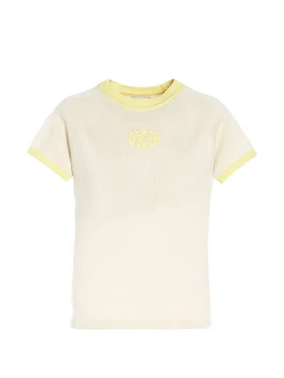 Barrie Logo Cashmere T-shirt In Neutral
