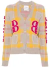 Barrie Logo-detail Cashmere Cardigan In Neutrals