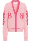 Barrie Logo-embellished Cardigan In Pink