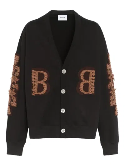 Barrie Logo-embroidered Cardigan In Black