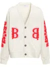 Barrie Cardigan Mit Logo-stickerei In Weiss