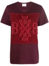 Barrie Logo-embroidered Embellished T-shirt In Red