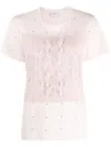 Barrie Logo-embroidered Embellished T-shirt In Pink