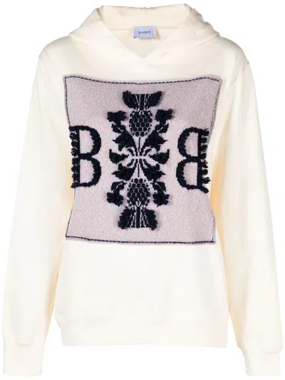 Barrie Logo-patch Cotton Hoodie In Neutrals