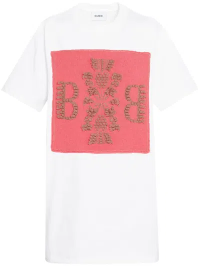 Barrie Logo-patch Cotton T-shirt Dress In White