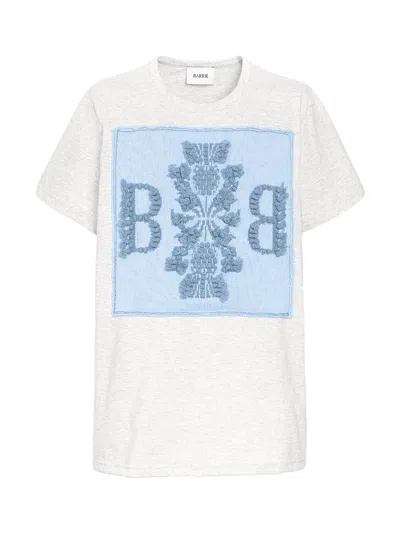 Barrie Logo T-shirt Grey In White