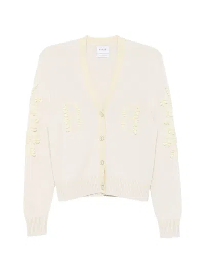 Barrie Logo-embroidered V-neck Cardigan In Pink