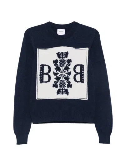 Barrie Logo-patch Cashmere Sweater In Multi