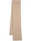 Barrie Monogram Cashmere-lambs Wool Scarf In 685 Brown