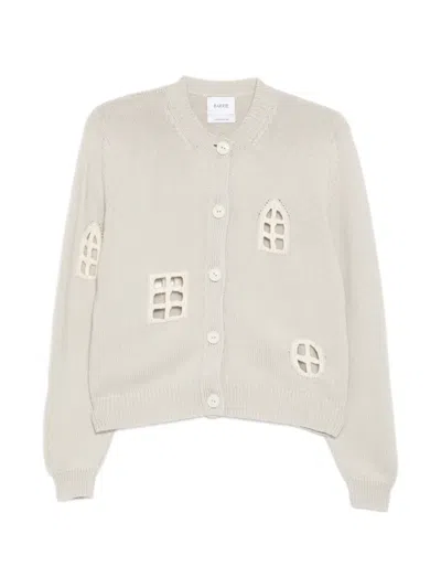 Barrie Openwork Motif Cardigan In Gold