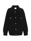 Barrie Oversized Button-up Jacket In Black
