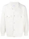 Barrie Oversized Knitted Denim Jacket In White