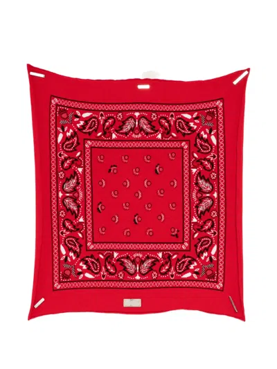 Barrie Paisley-print Scarf In White