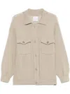 Barrie Panelled Cardigan In Neutrals