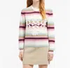 Barrie Patchwork Denim Skirt In Urchin/sand In Brown