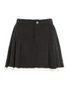 Barrie Pleated Cashmere-blend Mini Skirt In Black