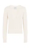 Barrie Pointelle-knit Cashmere Cardigan In White