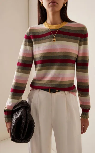 Barrie Pullover Sweater In Sundew Striped In Multi