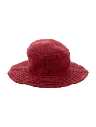 Pre-owned Barrie Red Woven Bucket Hat