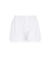 Barrie Relaxed Fit Striped Shorts With Drawstring Waist In White