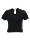 Barrie Rhinestone-embellished Keyhole Top In Black
