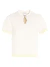 Barrie Rhinestone-embellished Keyhole Top In Neutral