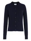 Barrie Ribbed Cardigan In Blue