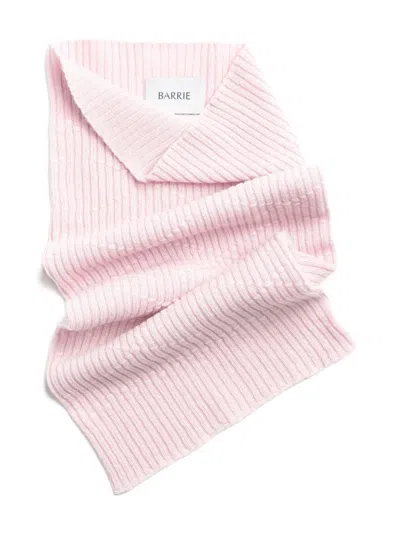 Barrie Ribbed Cashmere Snood In Pink