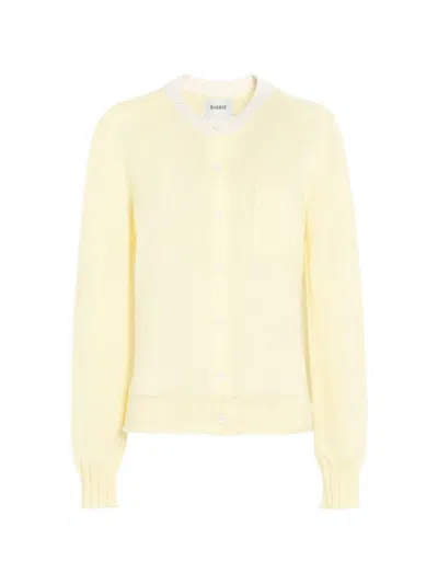 Barrie Ribbed Detailing Cardigan In Yellow