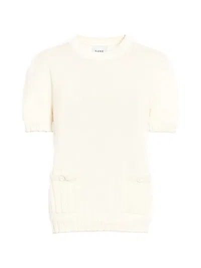 Barrie Ribbed Detailing Top In Neutral