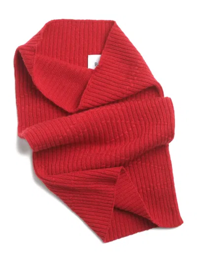 Barrie Ribbed Scarf In Red