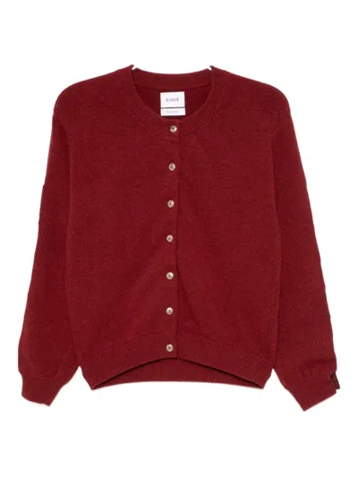 Barrie Ribbon Cardigan In Burgundy