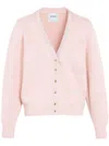 Barrie Ribbon-detail Cashmere Cardigan In Pink