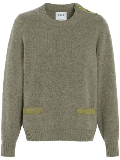Barrie Ribbon-detail Cashmere Jumper In Green