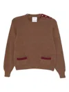 Barrie Ribbon Jumper In Brown