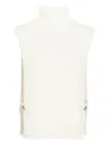 Barrie Roll-neck Vest In White