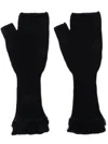 Barrie Fingerless Cashmere Gloves In Blue