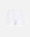 Barrie Sky Blue Cotton Stripe Shorts