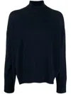 Barrie Side-slit Knit Jumper In Blue