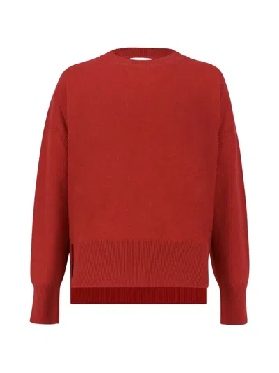 Barrie Side Slit Knitwear In Red