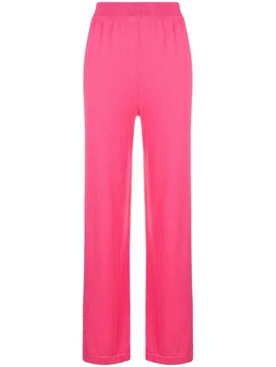 Barrie Pink Straight-leg Cashmere Trousers