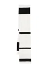 Barrie Stripe-print Knit Scarf In White