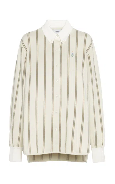 BARRIE STRIPED CASHMERE SHIRT
