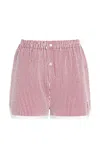 Barrie Striped Cashmere Shorts