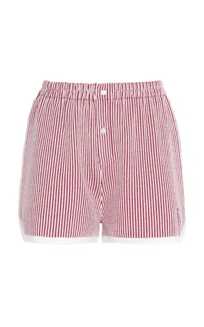 Barrie Striped Cashmere Shorts