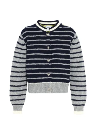 Barrie Striped Chunky-knit Cardigan In Multi